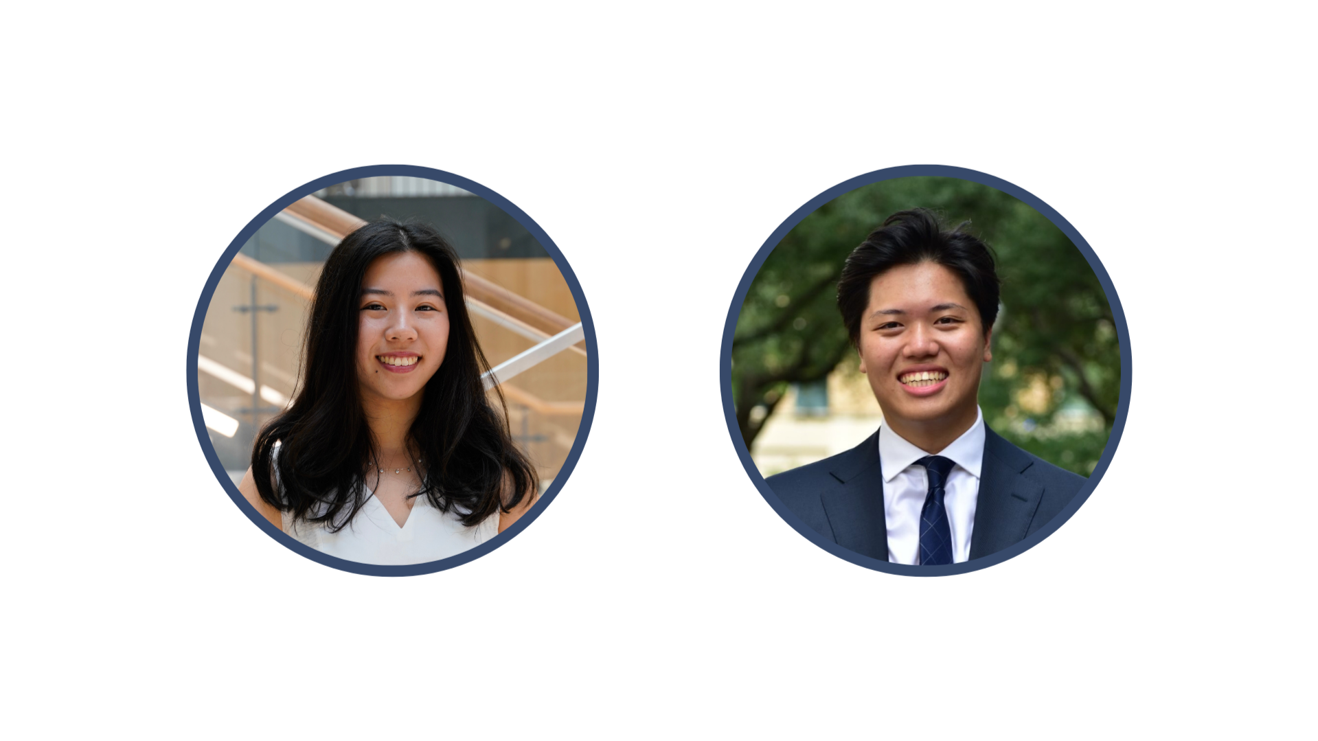 Headshots of owners Photos of Grace and Robert, owners of Mockingbird Cleaning